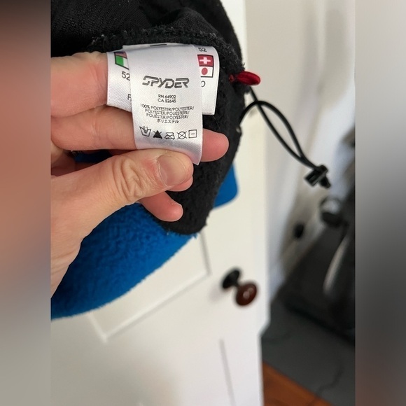 Spyder Sweater Jacket Zip up Blue and Black Large - Picture 4 of 6